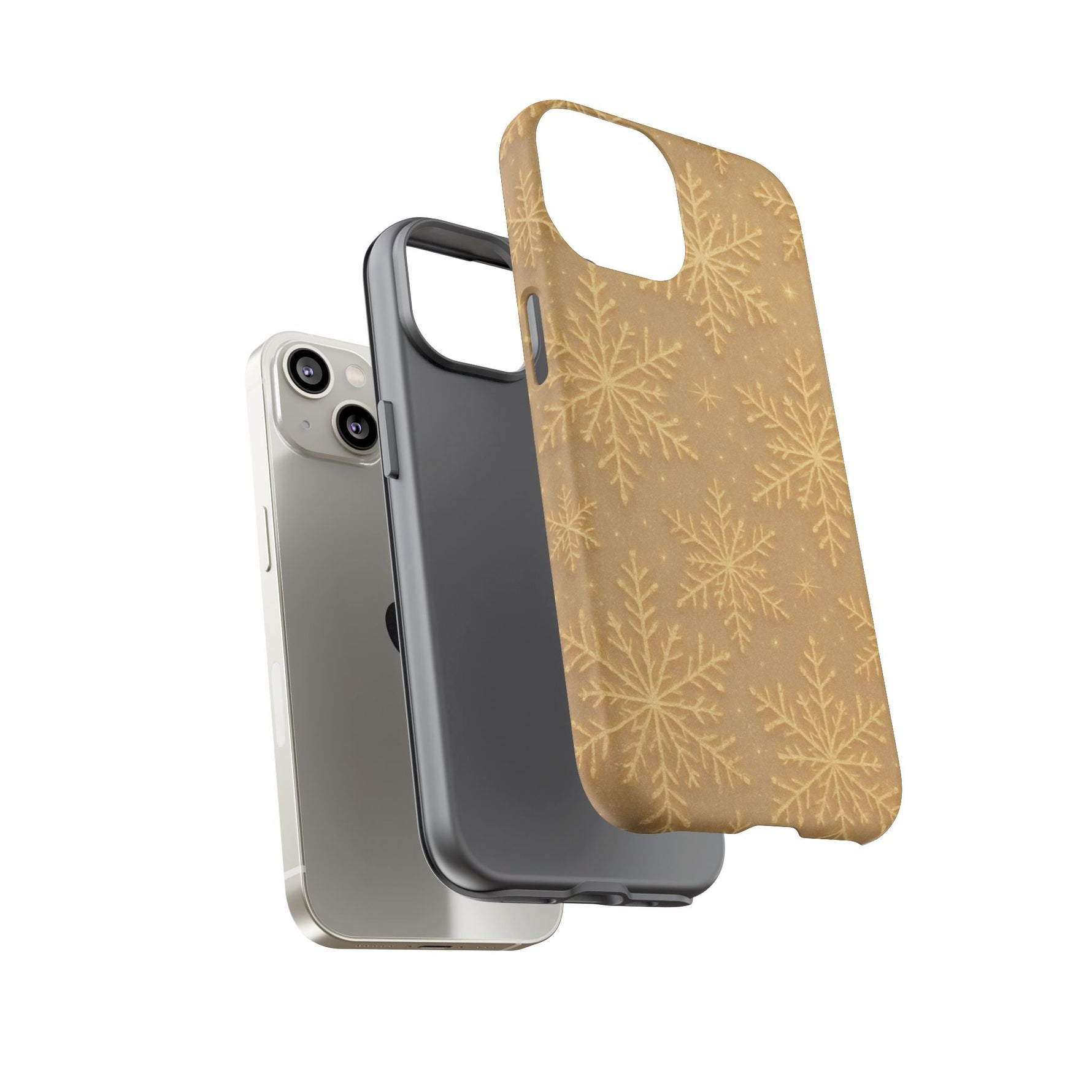 Golden Snowflake Holiday iPhone Case  Shamo's