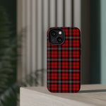 Red Tartan Plaid Impact-Resistant iPhone Case | MagSafe compatibility  Shamo's