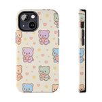 Cute Pastel Bear Impact Phone Case | Heart & Star Kawaii Pattern  Shamo's iPhone 13 Mini