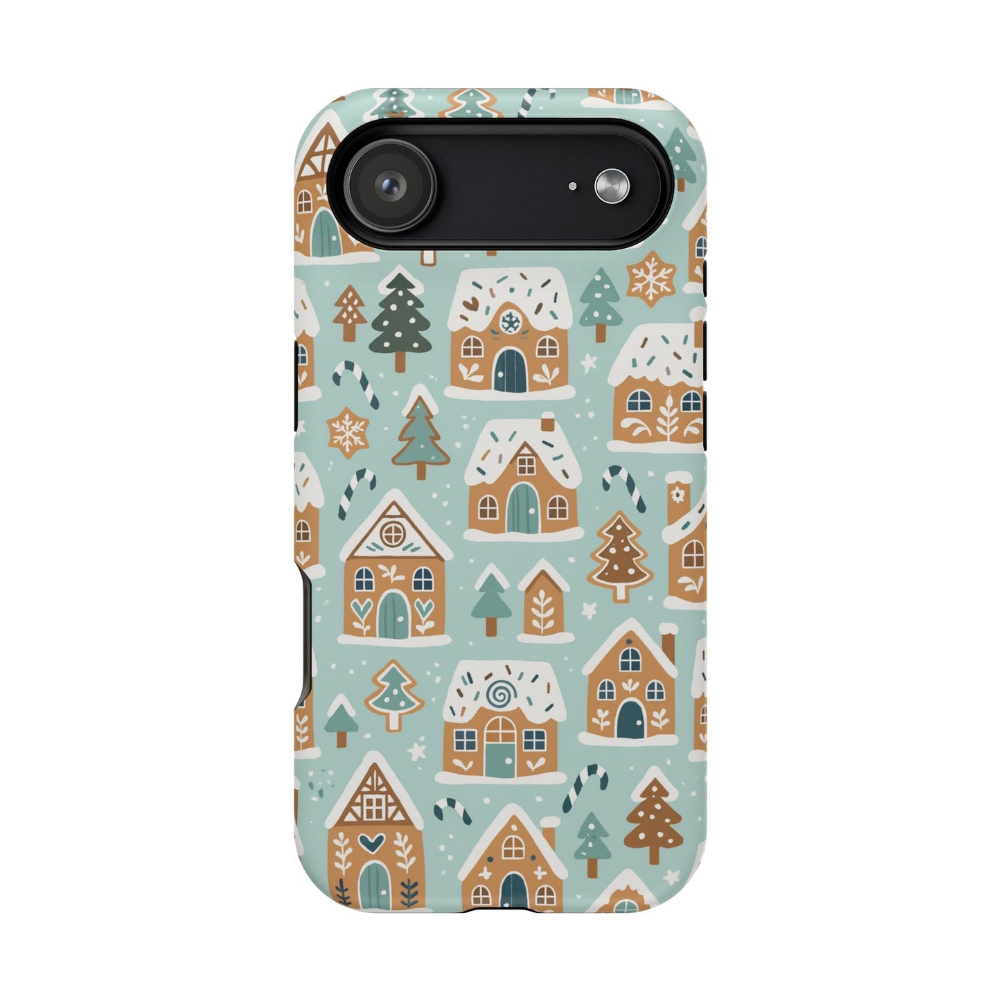 Winter Gingerbread Village Holiday Theme iPhone Case with MagSafe compatibility  Shamo's iPhone 17 Air / Matte