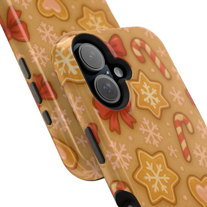 Candy Cane & Gingerbread Holiday iPhone Case — Impact-Resistant