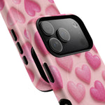 Barbiecore Glitter Hearts iPhone Case | MagSafe - Shamo's