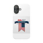 Slim Phone Cases with 4th of July writing for iPhone 17 and more - Shamo's