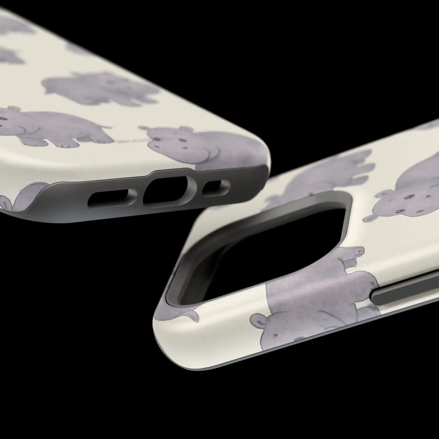 Cute Tiny Hippo Magnetic Impact-Resistant Phone Case