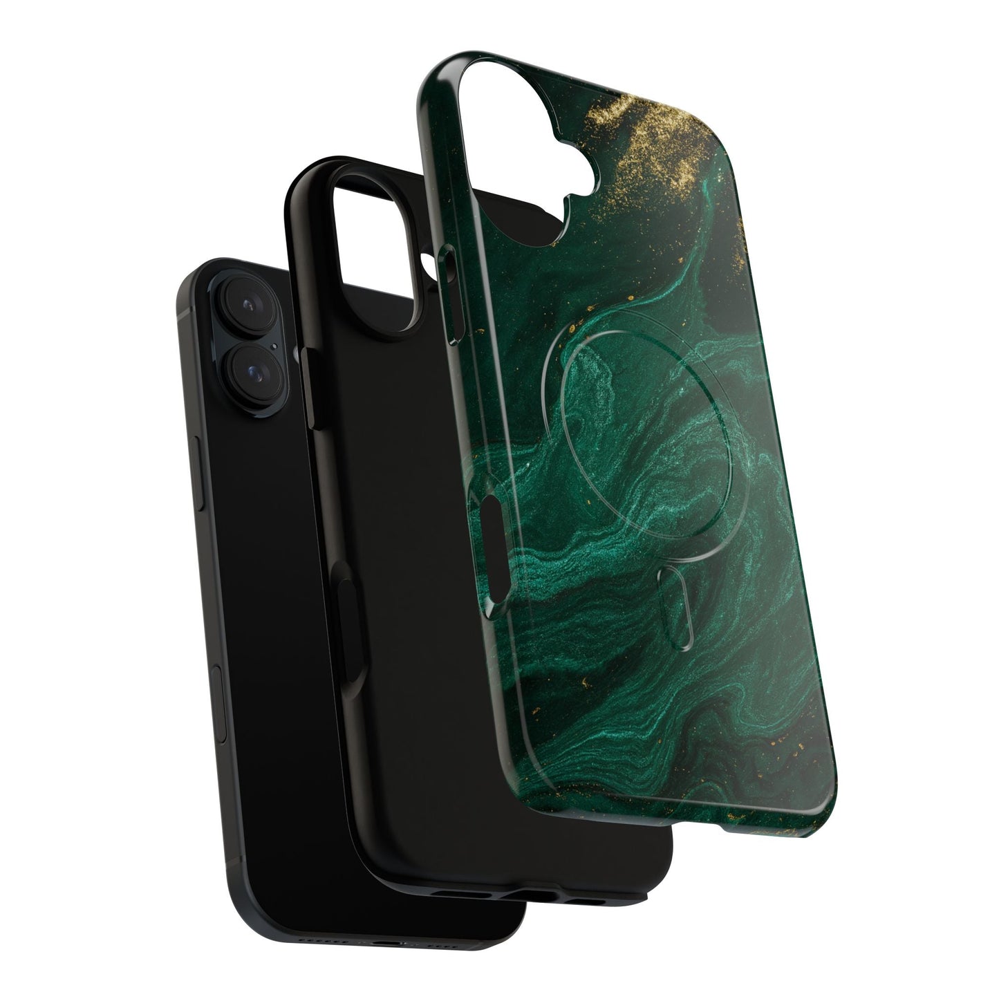 Emerald Marble with Gold Veins iPhone Case | with MagSafe  Shamo's