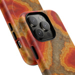 Agate Glow Marble iPhone Case Orange Geode Stone Design with MagSafe  Shamo's