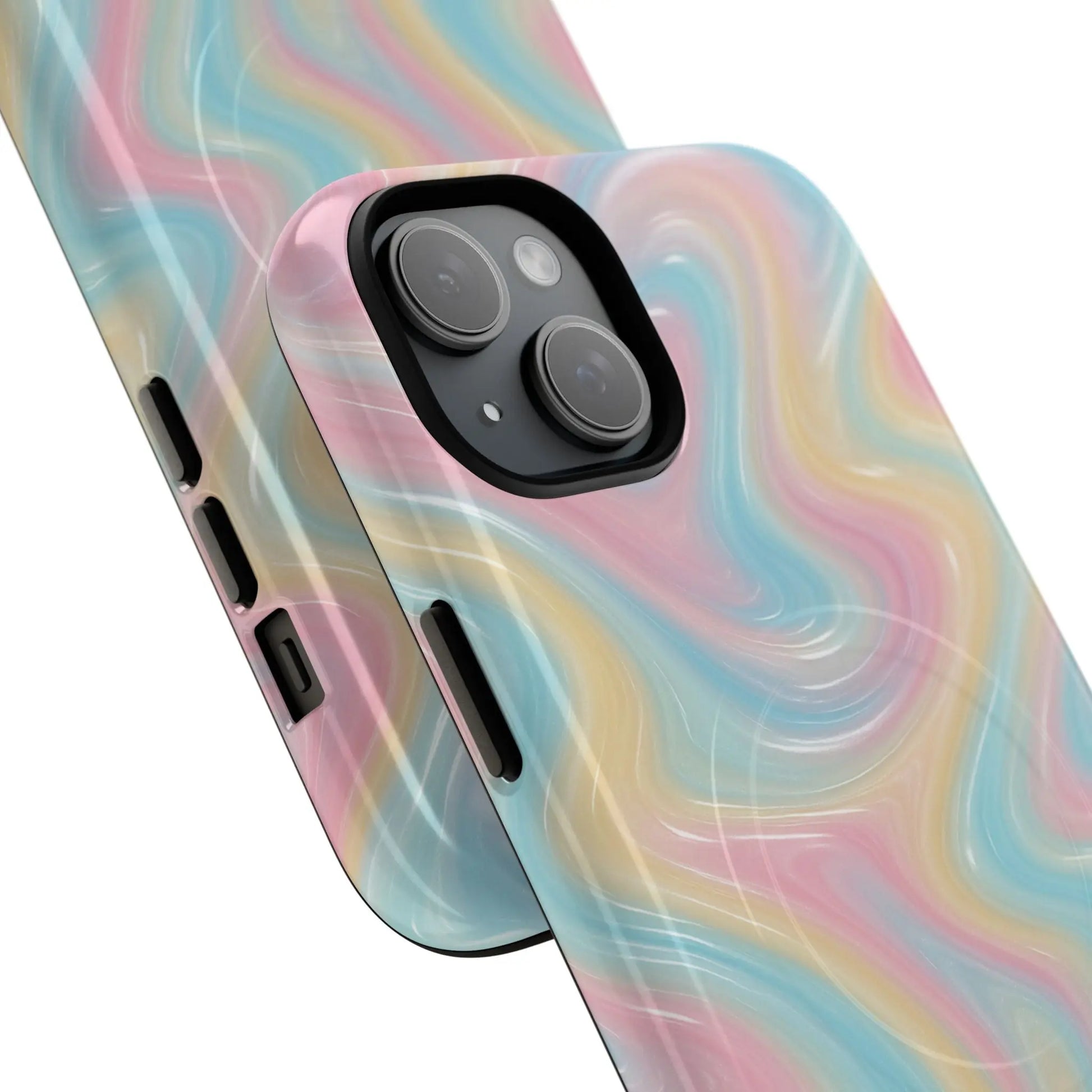 Rainbow Marble Swirl iPhone Case with MagSafe - Shamo's