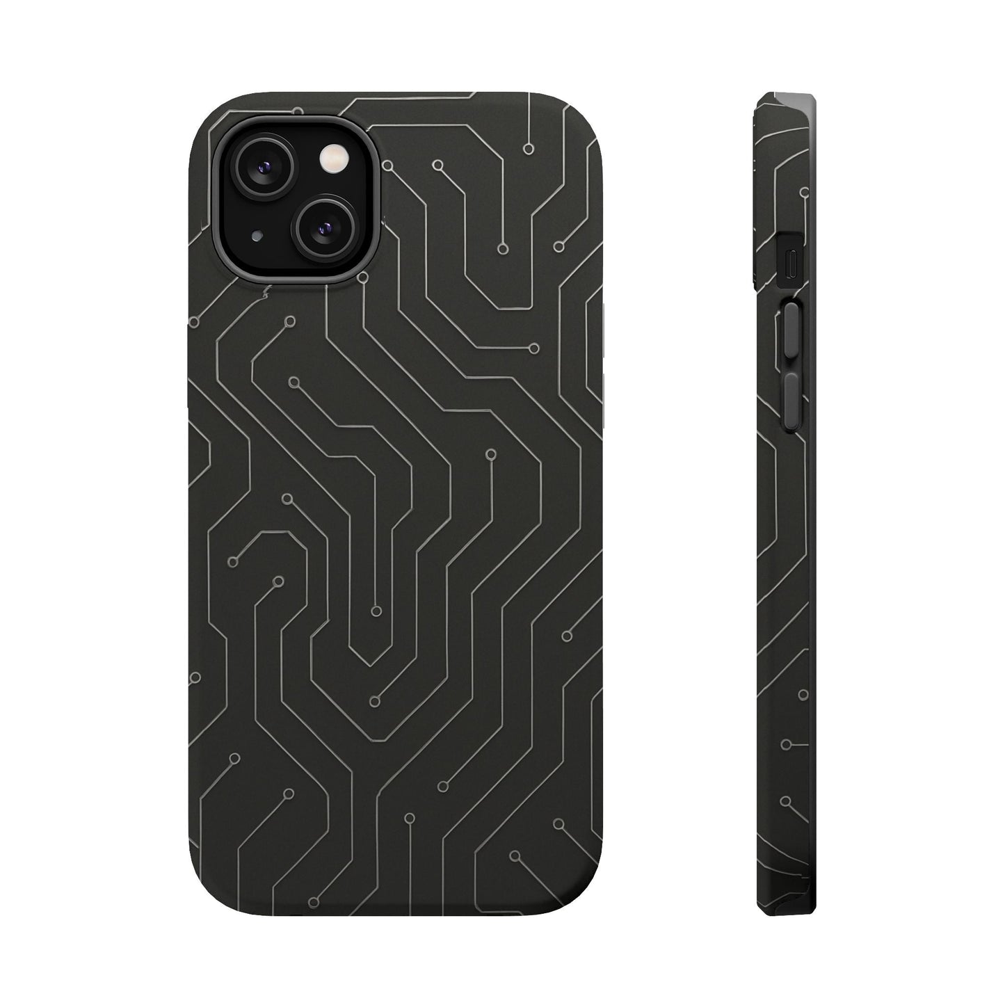 Black Circuit Board Design iPhone Case | MagSafe  Shamo's iPhone 14 Plus / Matte