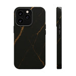 Black & Gold Marble iPhone Case with MagSafe - iPhone 13 Pro / Matte - Shamo's