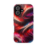 Abstract Red Wave Magnetic Impact-Resistant Phone Case | MagSafe