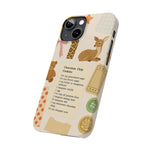 Slim iPhone Case — Cozy Baking & Teddy Pattern (Recipe, Deer, Buttons)  Shamo's