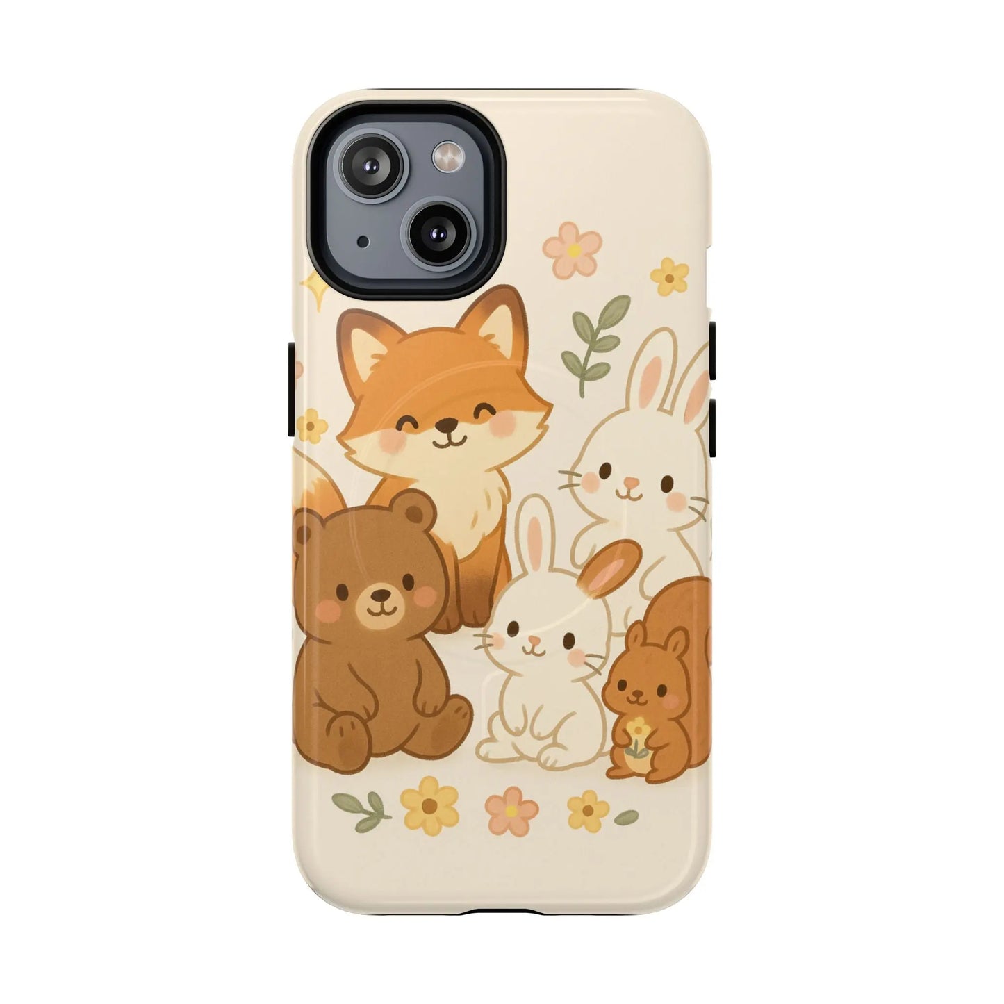 Forest Friends iPhone Case — Fox, Bear & Bunny Design. with MagSafe - Shamo's