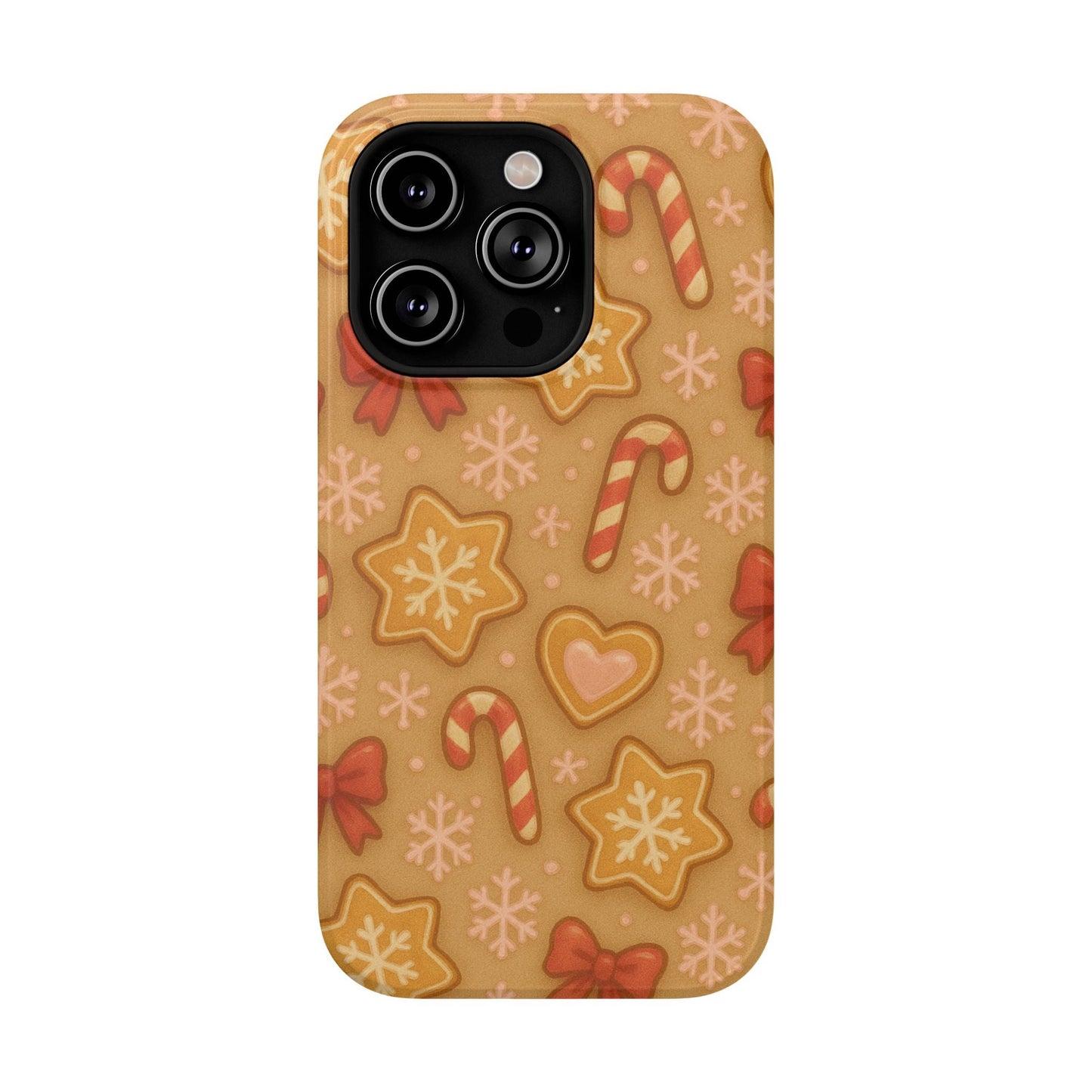 Candy Cane & Gingerbread Holiday iPhone Case — Impact-Resistant
