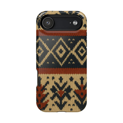 Nordic Knit Pattern MagSafe Impact-Resistant iPhone Case