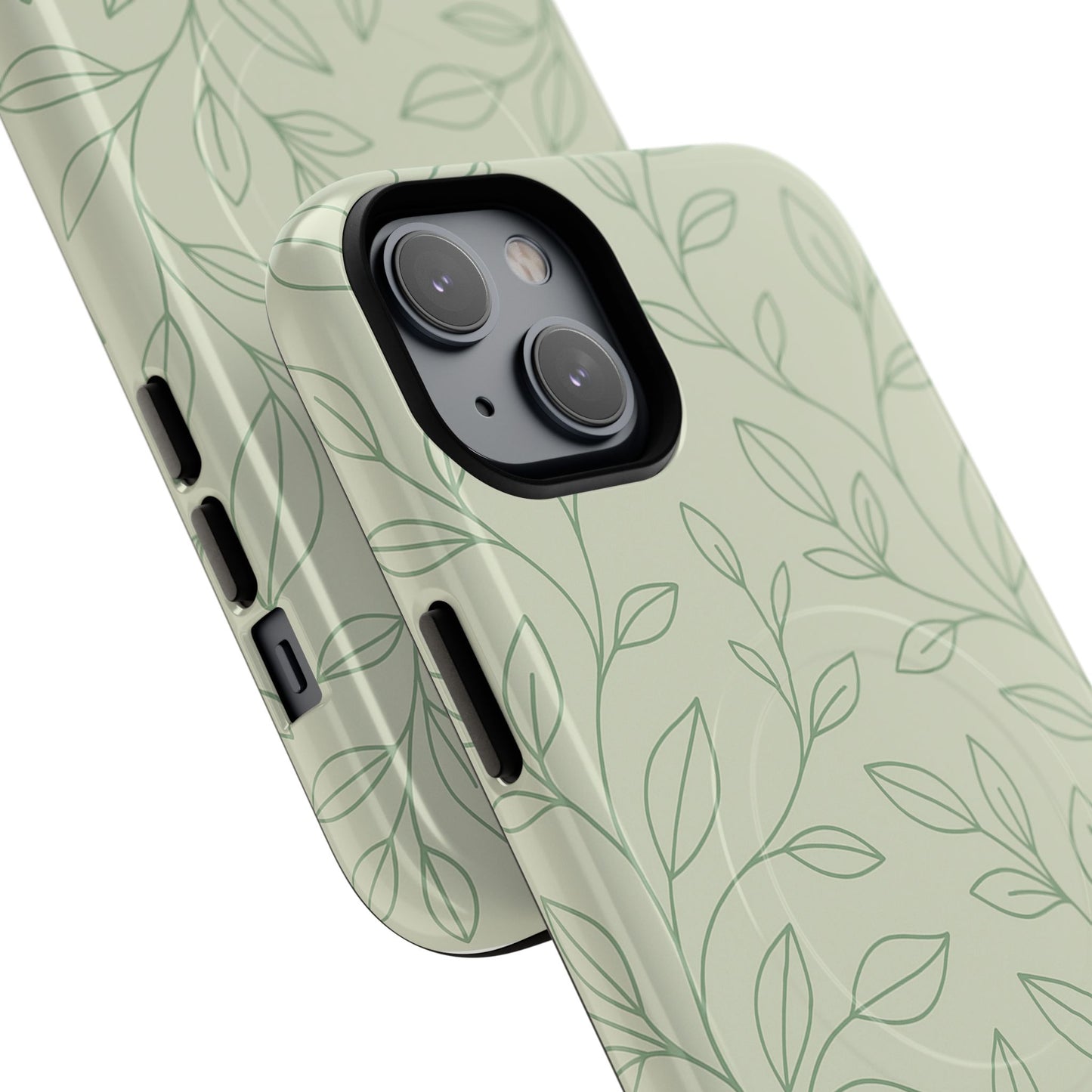 Sage Botanical Leaves Floral iPhone Case | MagSafe