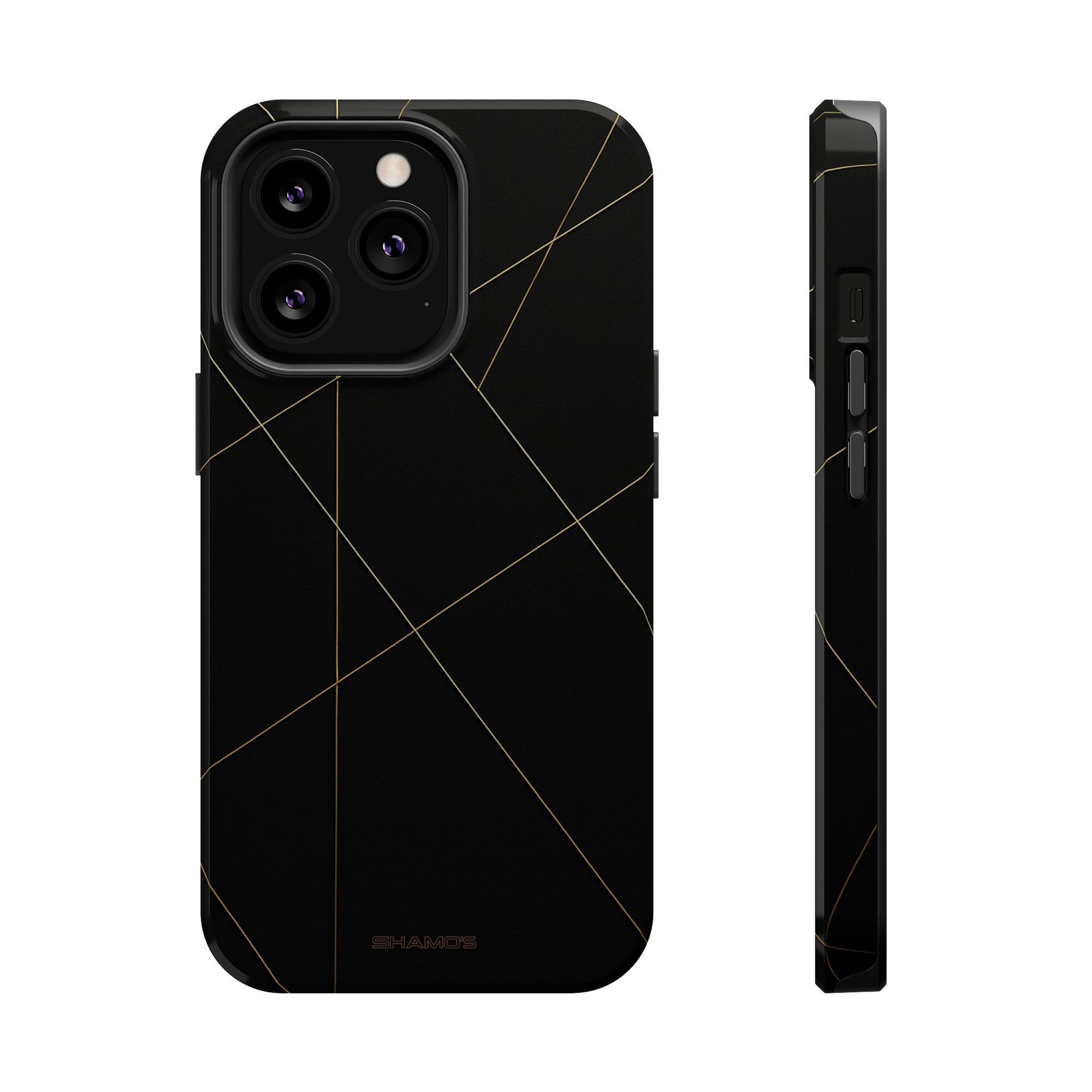 Funda para iPhone con diseño geométrico negro | MagSafe