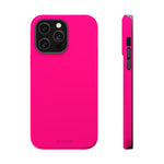 Neon Pink MagSafe Compatible Impact-Resistant Phone Case Hot Pink