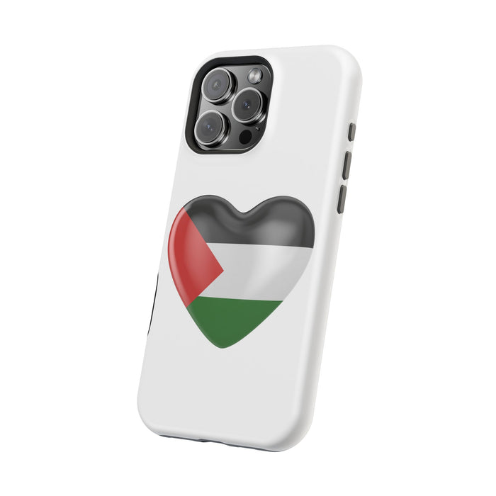 MagSafe Tough Cases with Palestinian flag in heart shape