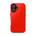 Electric Red Solid Color MagSafe Compatible Impact-Resistant iPhone Case | Slim Protective Cover