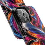 Liquid Aurora MagSafe Phone Case – Colorful Chrome-Effect Swirls | Glossy