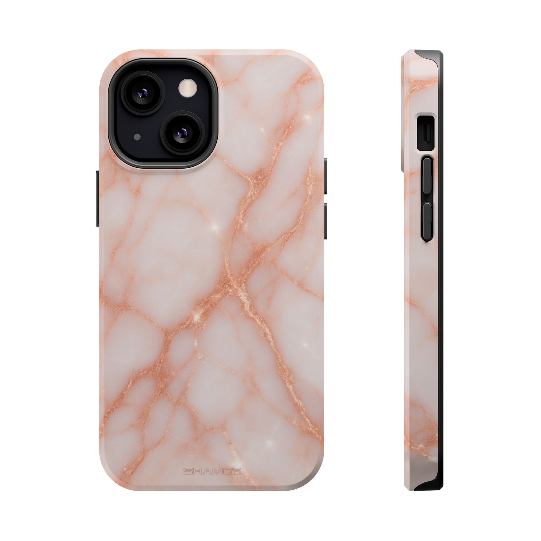 Glamouröse iPhone-Hülle in Roségold mit MagSafe