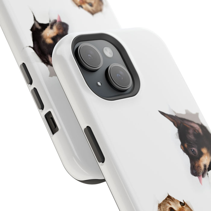 Impact-Resistant Cases with a cat and a dog