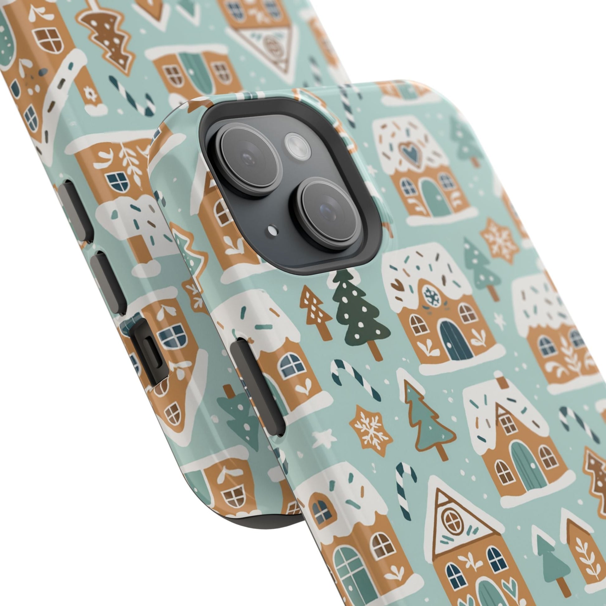 Winter Gingerbread Village Holiday Theme iPhone Case with MagSafe compatibility  Shamo's
