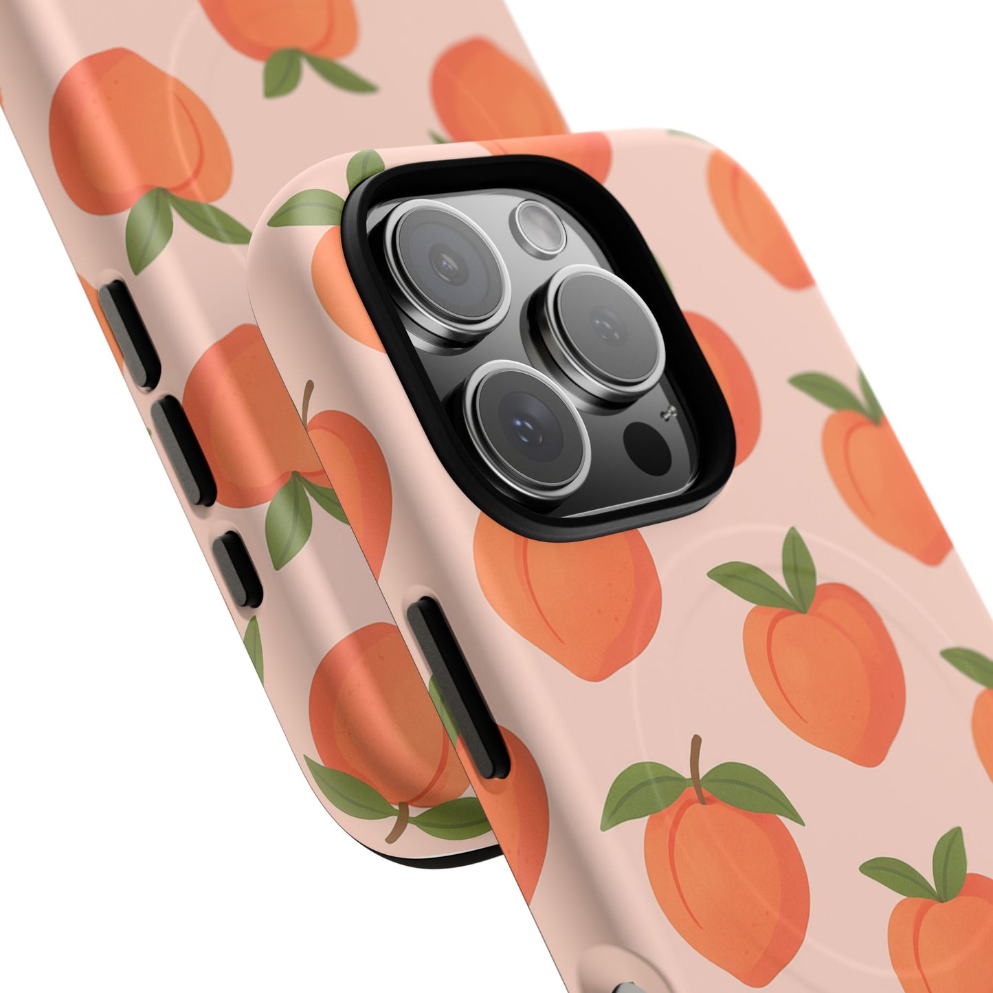 Peach Pattern Fruit Case for iPhone | MagSafe Compatible