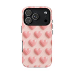 Baby Pink Pearl Hearts 3D iPhone Case | MagSafe - Shamo's