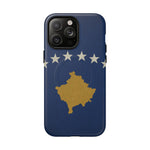 Kosovo Flag Tough iPhone Case — Navy Blue Stars & Gold Map (MagSafe compatible)  Shamo's iPhone 14 Pro Max / Matte