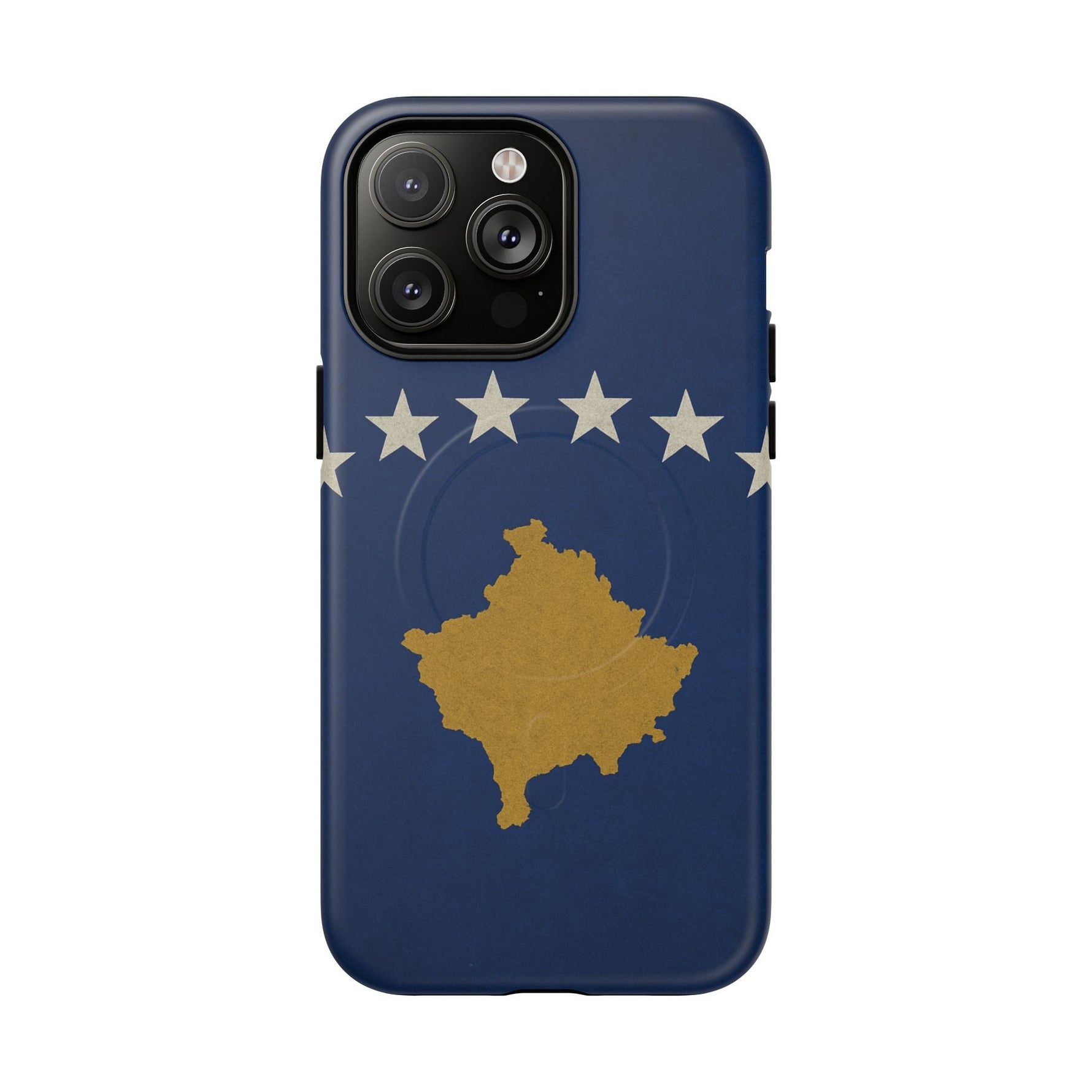 Kosovo Flag Tough iPhone Case — Navy Blue Stars & Gold Map (MagSafe compatible)  Shamo's iPhone 14 Pro Max / Matte