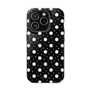 Polka Dot Impact-Resistant iPhone Case | MagSafe - iPhone 15 Pro / Glossy - Shamo's