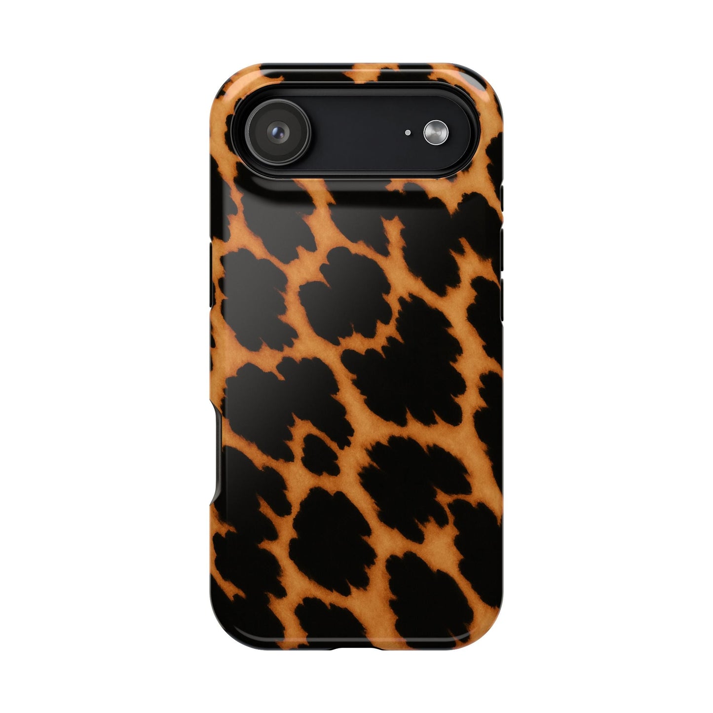 Leopard Print Impact-Resistant iPhone Case with MagSafe compatibility
