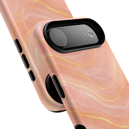 Luxury Series Pink Marble iPhone Case compatible with MagSafe