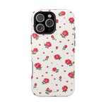 Rose Pattern Impact-Resistant iPhone Case | MagSafe