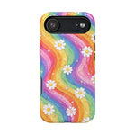 Rainbow Daisy Magnetic Impact-Resistant Phone Case with MagSafe Compatibility - iPhone 17 Air / Glossy - Shamo's
