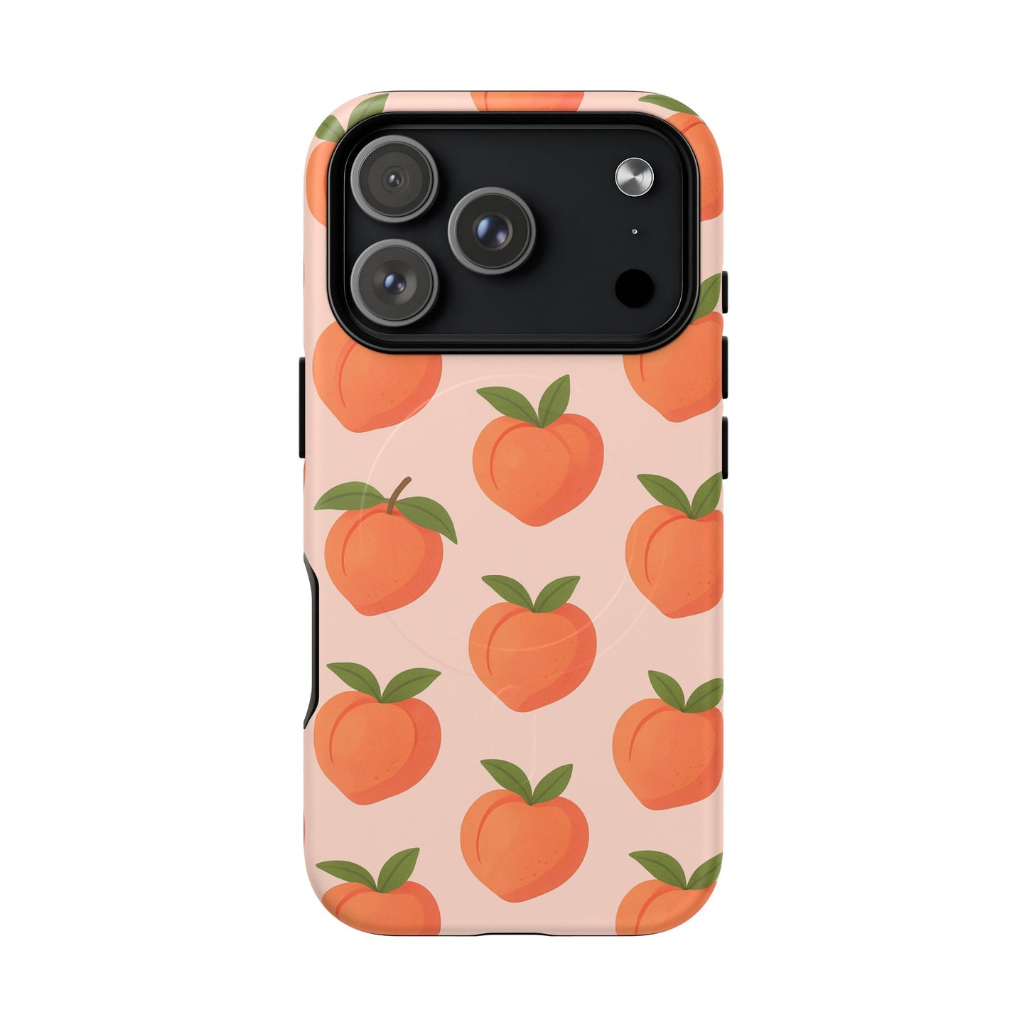 Peach Pattern Fruit Case for iPhone | MagSafe Compatible