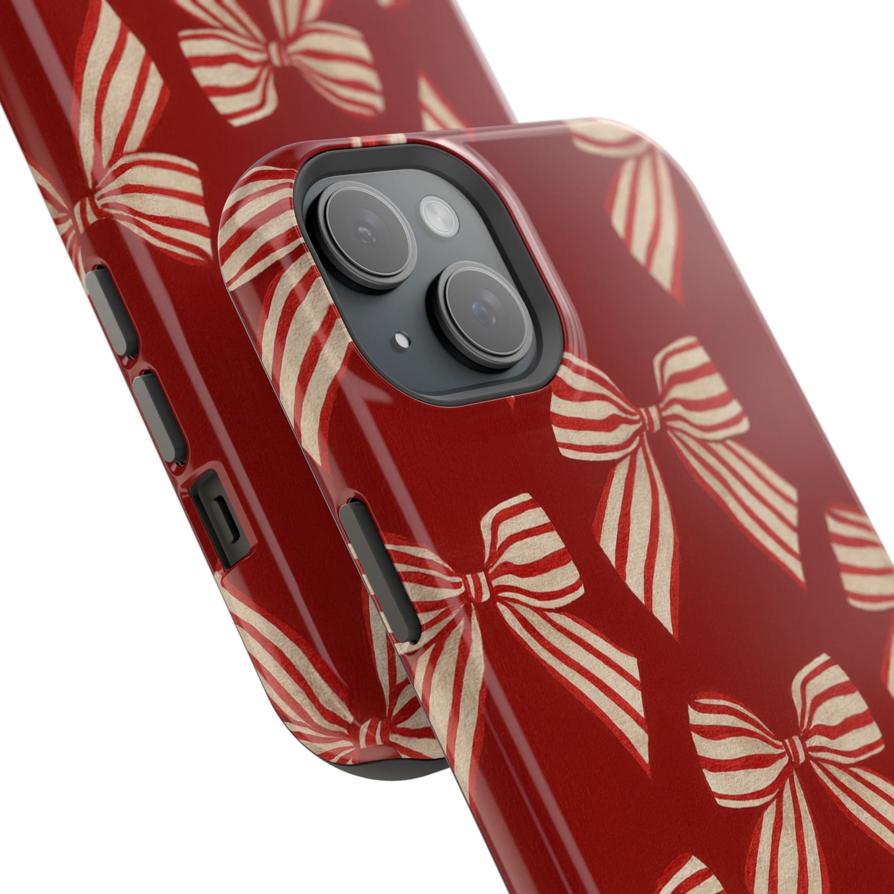 Holiday Red Bow iPhone Case — Impact‑Resistant iPhone Cover with MagSafe compatibility  Shamo's