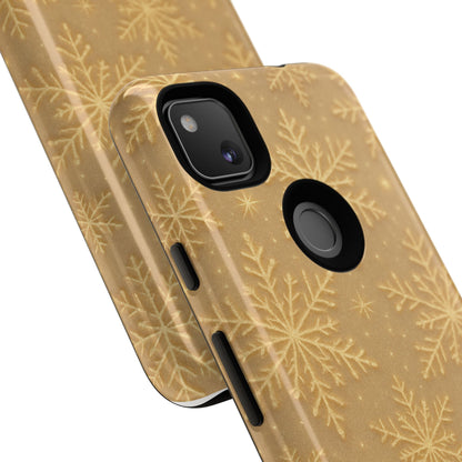Golden Snowflake Holiday iPhone Case
