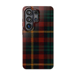 Funda para iPhone resistente a impactos con diseño de cuadros escoceses rojos y verdes con MagSafe