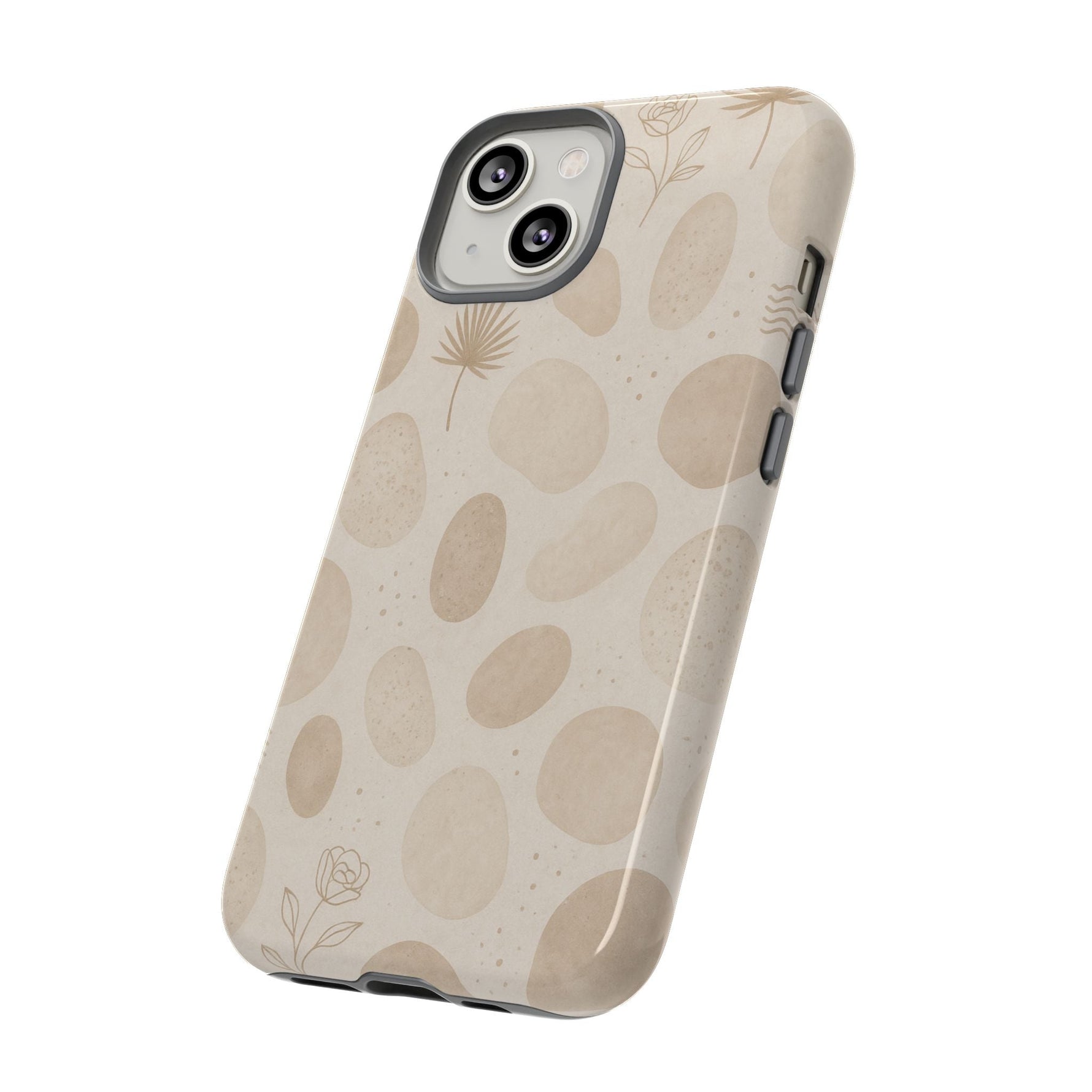 Neutral Pebble Pattern Tough iPhone Case  Shamo's