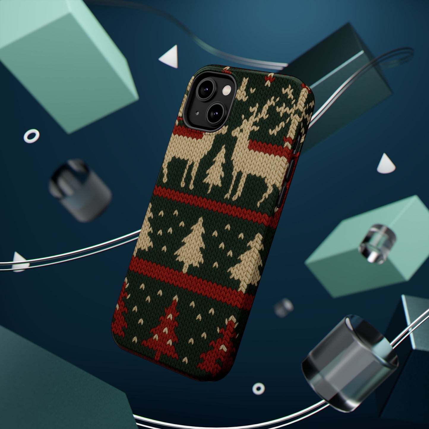 Holiday Reindeer Knit iPhone Case | compatible with MagSafe