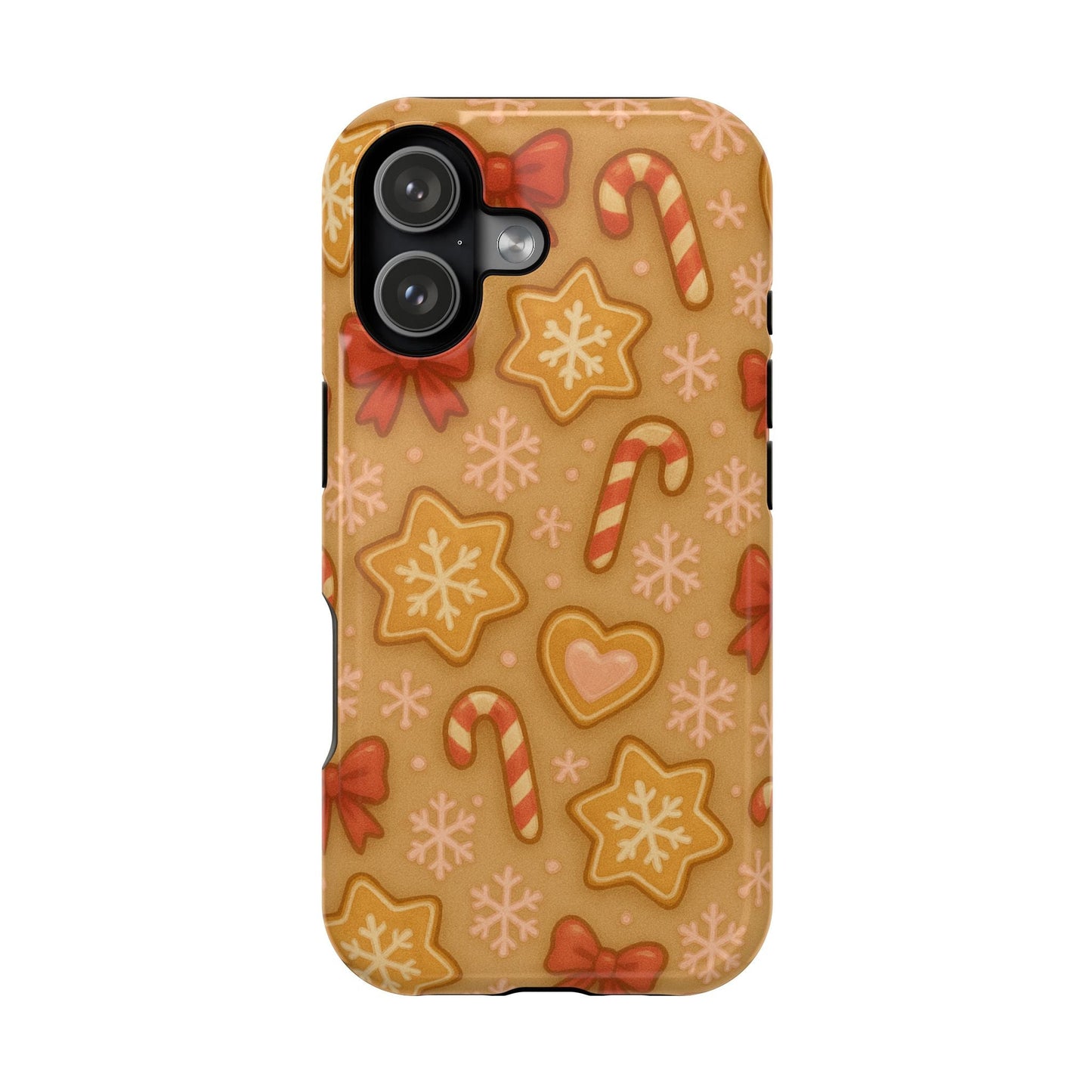 Candy Cane & Gingerbread Holiday iPhone Case — Impact-Resistant
