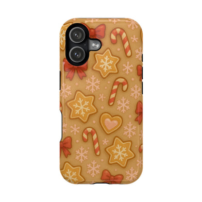 Candy Cane & Gingerbread Holiday iPhone Case — Impact-Resistant