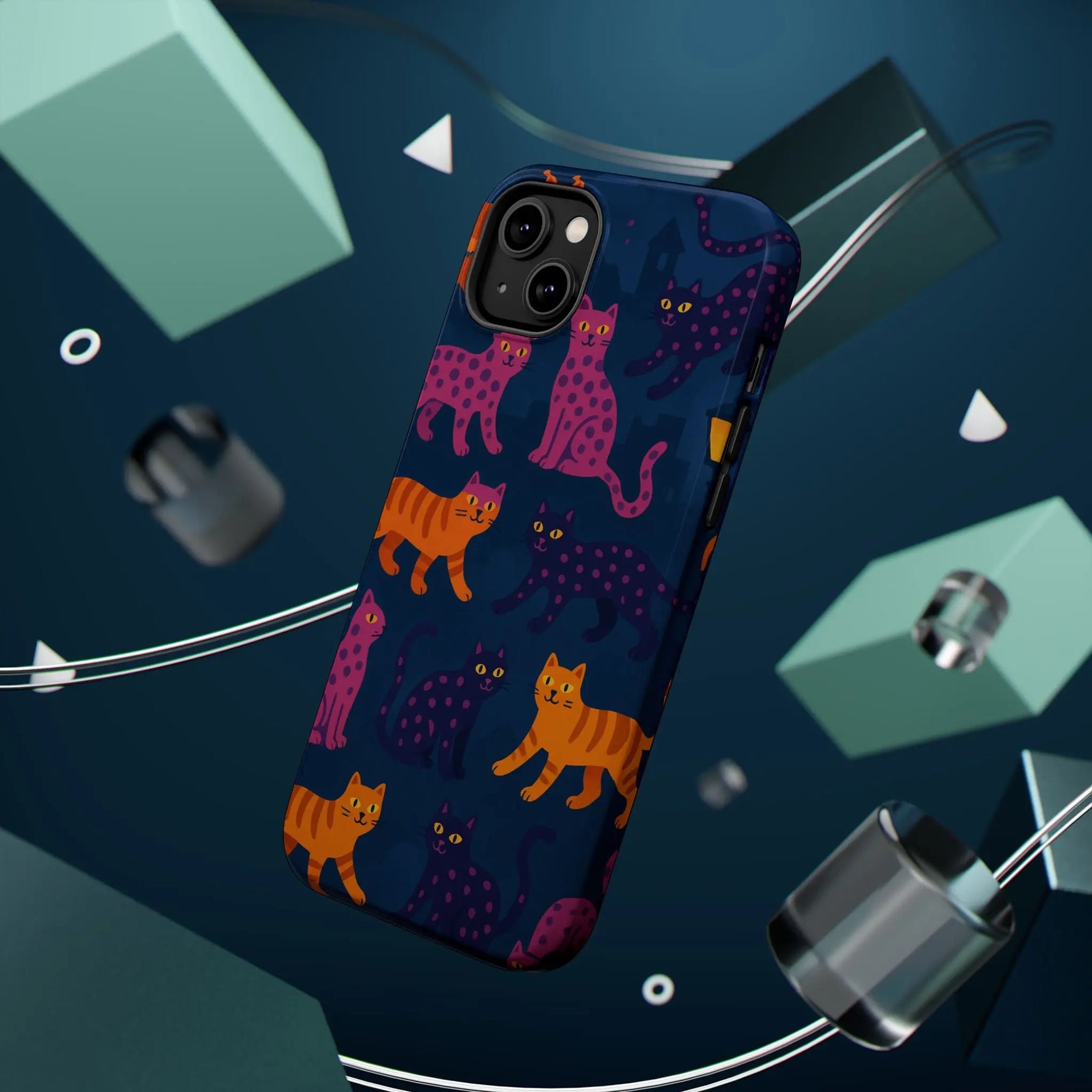 Colorful Cat Phone Case - MagSafe Impact-Resistant - Shamo's