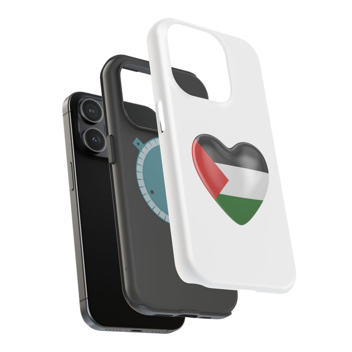 MagSafe Tough Cases with Palestinian flag in heart shape
