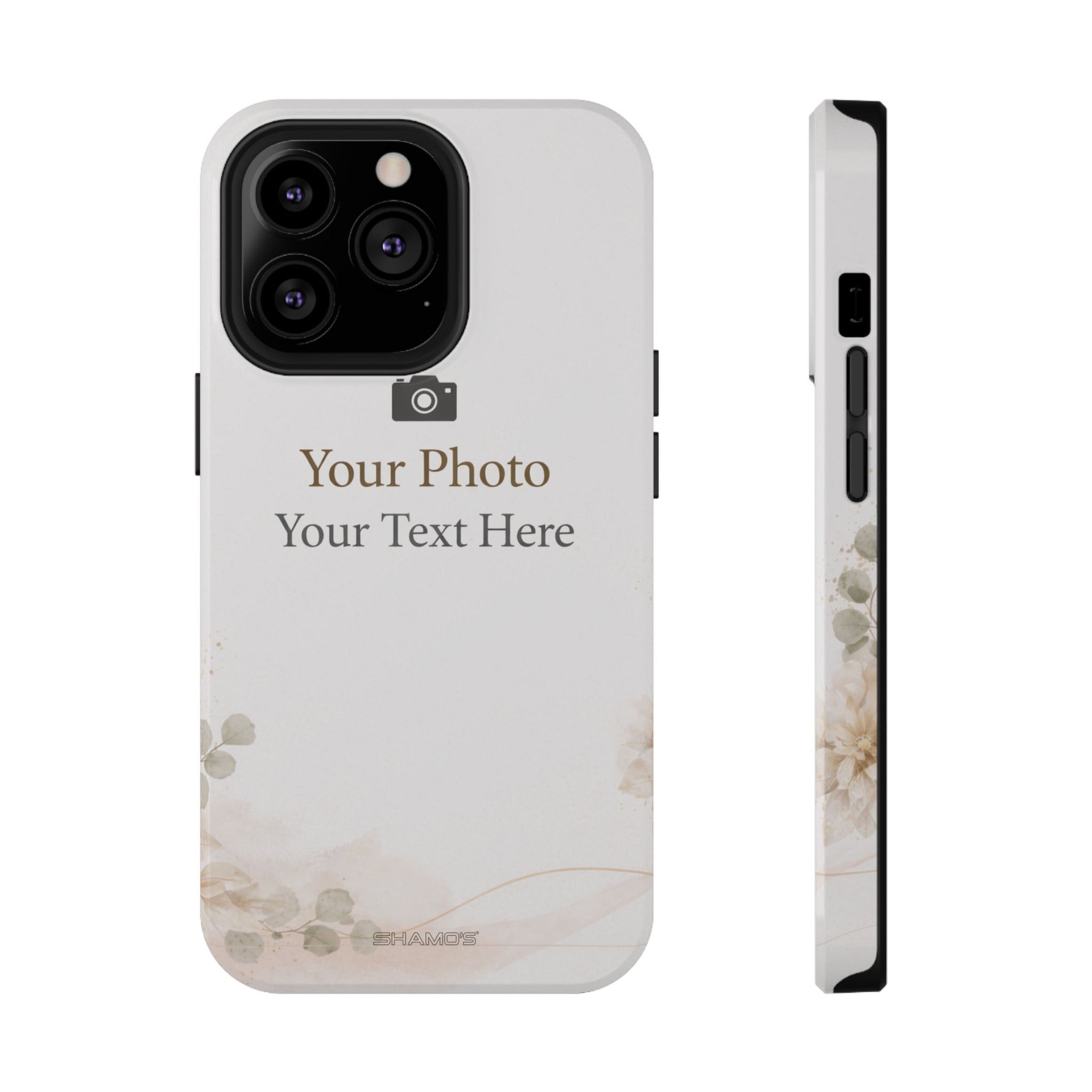 Personalizable Impact-Resistant Phone Case — Add Photo & Text - iPhone 13 Pro / Glossy / Without gift packaging - Shamo's