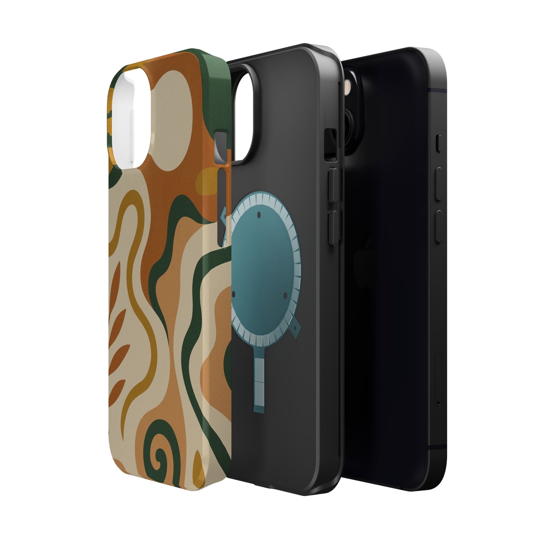 Abstract Earth-Tone Impact iPhone Case — MagSafe  Shamo's