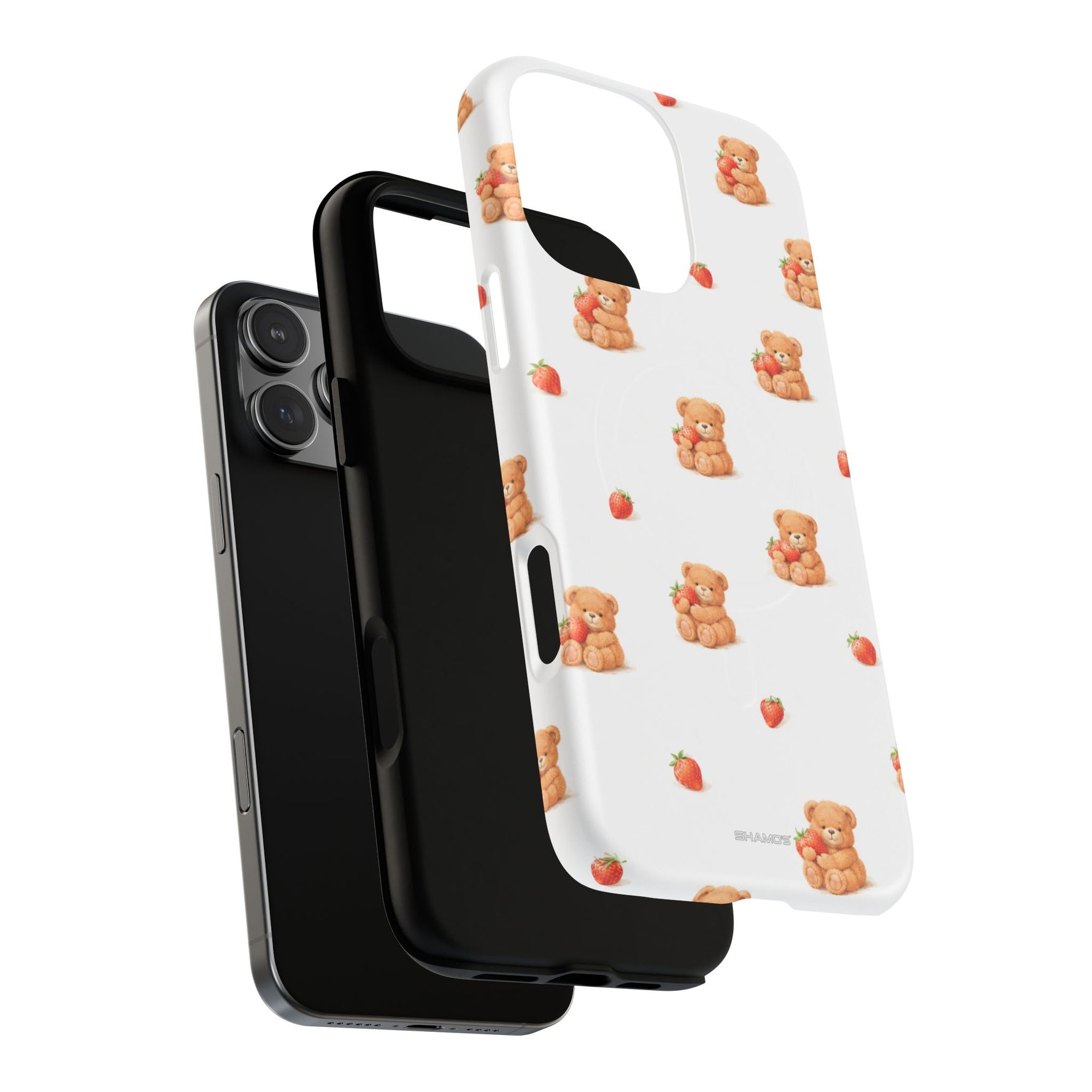 Strawberry Teddy iPhone Case with MagSafe