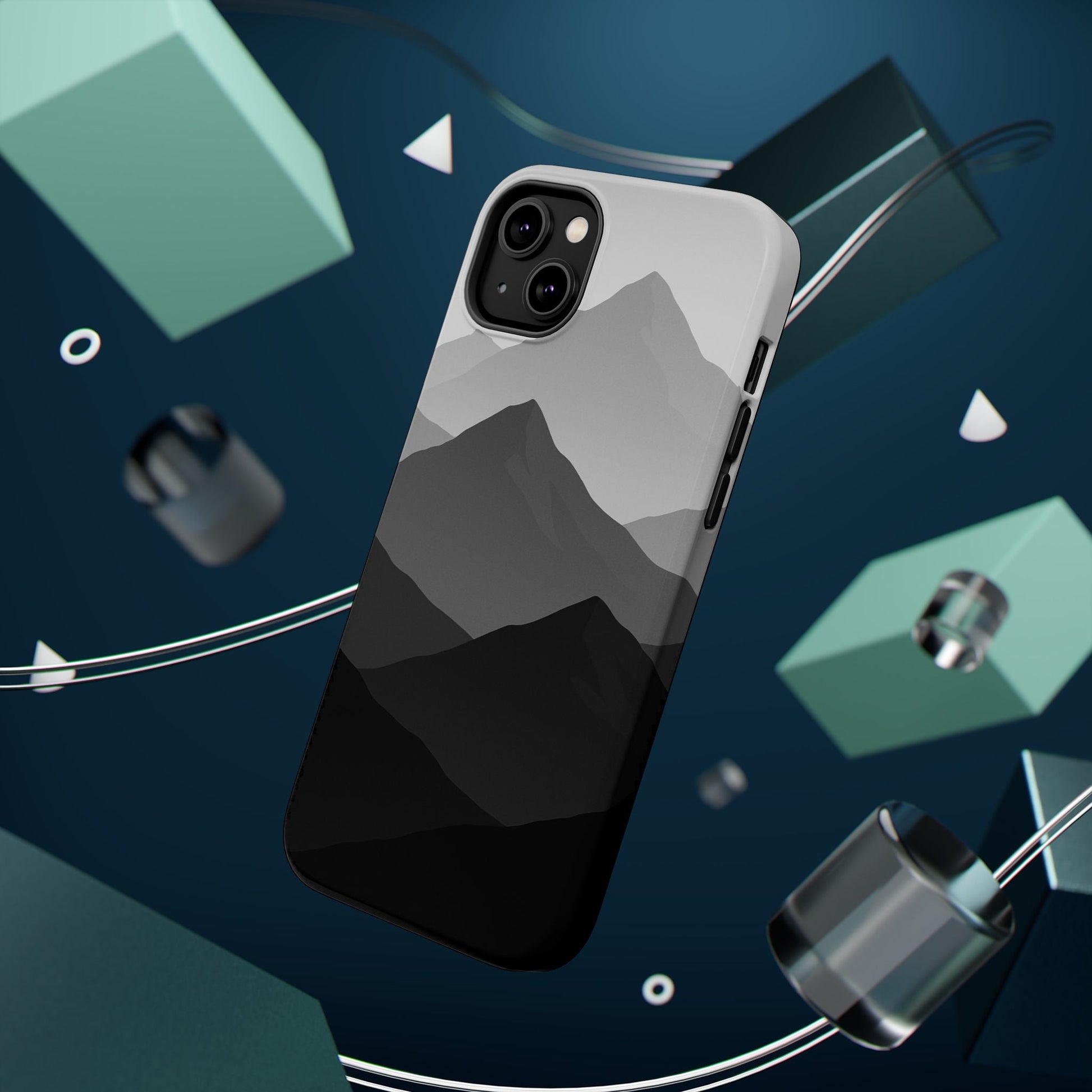 Monochrome Mountain Design iPhone Case | MagSafe  Shamo's